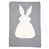 Trentonベビーキッズ幼児用毛布Cartoon Rabbitソファウール寝具ニットブランケットマット41 " x 30 " One size グレー 113001KERYK5235