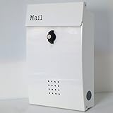 郵便ポスト 郵便受け メールボックス壁掛けホワイト白色 プレミアムステンレスポストpm133