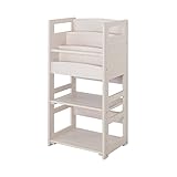 JAJAN(ジャジャン) 天然木キッズマガジンラック幅60cm奥行40cm高さ115cm ホワイト【天然木ジュニアシリーズ】