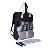 Fenteer ベビーおむつバッグ　マザーズバッグ　ママバッグ　ママ旅行用バッグ　旅行用　ベビー用品収納　便利　全2色 - ブラック