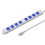 サンワサプライ アウトレット 工事物件 タップ 3P 8個口 3m 青色 TAP-K8-3BL 箱にキズ、汚れのあるアウトレット品です。