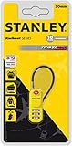 Stanley TravelMax TSA Approved組み合わせ南京錠20 mmイエロー3桁ビニールケーブル、s742 – 061、ロックby Stanley