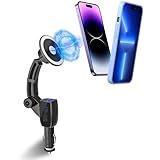 Kolasels【18W急速充電&最強の磁力】シガーソケット usb Magsafe 車載 スマホホルダー 車 シガーソケット取付 車 スマホスタンド ト 車 マグネット 携帯ホルダー 車載充電器 USB 2ポート 12V/24V 自由調節 磁気吸着 360度回転 落下防止 片手操作 車用品 日本語説明書付き対応iPhone 15 14 Pro Max, Android など4-7インチ全機種対応