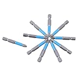 HKUN スリップ防止加工 ドライバービット 10本セット マグネット S2 HEX アンチ スリップ PH2 インパクト 電動ドリル