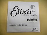 @弦 エリクサー .042 15142 バラ弦 1本 コーティング ナノウェブ Elixir アコースティックギター弦 ブロンズ ワウンド弦