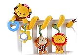 赤ん坊のような豪華な布床パズルのおもちゃの黄色のライオンの周りの音楽ベッド掛け