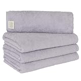 【Amazon.co.jp限定】タオル研究所 [軽さの理由] #006 バスタオル ラベンダー 薄藤色 4枚セット 薄手 速乾 高速吸水 耐