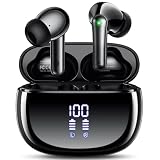 イヤホン bluetooth ワイヤレスイヤホン Bluetooth5.4対応 YBYP ブルートゥース イヤホン LEDディスプレイ ノイズキャンセリング ぶるーとぅーすイヤホン 小型/軽量 長時間再生 自動ペアリング タッチコントロール Type-C充電 IPX7防水 片耳/両耳 iPhone/Android適用 WEB会議通勤/通学/スポーツ/音楽/ゲーム (ブラック)