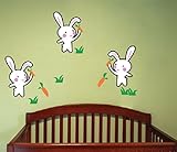 Pop Decors Wall Decals, Bunnies Love Carrots by Pop Decors