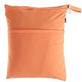 Damero Cute Travel Baby Wet and Dry Cloth Diaper Organizer Bag (Large, Orange) by Damero