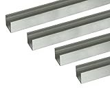 安田 アルミチャンネル 1m 2.0x12x12mm シルバー 4本組