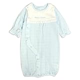 ツーウェイオール カバーオール ベビー 新生児 綿100% 2way ドレスオール ベビー服 サックス 50-70cm
