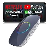 ATOTOOUT【AI Box CarPlay】AIボックス、ワイヤレスCarplay・Android Auto対応、2GB+16GB 、動画配信アプリ視聴可能（YouTube・Netflix・Prime Video・Spotify）、HDMI出力、内蔵デュアルWi-Fi・デュアルBluetooth・AI搭載、USB拡張対応・プラグ＆プレイ・OTAアップデート対応、CB4CT (グレー)