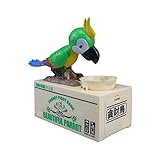 アンパサンドShops Silly Green Parrot Coin Grabber Coin Bank