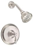 Danze D501540BNT Fairmont Single Handle Shower Trim Kit with Efficient Flow Showerhead, Brushed Nick