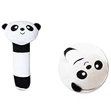スティックガラガラ　可愛い赤ちゃんベビーおもちゃ 動物の形　にぎにぎ　プレゼント　出産祝い パンダスティックガラガラ1つ