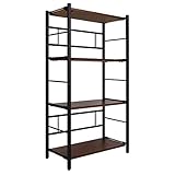 タンスのゲン 木製ラック 4段 高さ110cm オープンラック 可動棚 北欧 1172000001