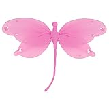 Hanging DragonflyダークピンクフクシアJewelナイロンメッシュトンボデコレーション装飾赤ちゃん保育園寝室女の子部屋天井壁装飾結婚式誕生日パーティーベビーシャワーバスルームキッズ3dア