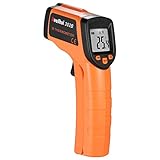 KKmoon -32〜380℃ 赤外線温度計 ハンドヘルド 非接触 12：1 デジタル 赤外線温度テスター パイロメーター 摂氏華氏調節可能 LCDディスプレイ バックライト付き