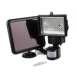 GLADLE 60 LED センサーライト ソーラーライト 玄関ライト アウトドアライト 夜間自動点灯 屋外照明/軒先/壁掛け/庭先/門扉/玄関周りなど対応 防犯用/庭などアウトドア照明用