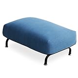 LOWYA （ロウヤ） 座椅子 一人掛け オットマン単品 スツール 脚付き ワイド デニム生地 おしゃれ ブルー