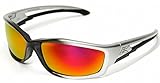 Edgeアイウェアkazbek-black / Aqua Precision Red Mirror Lens withガスケット