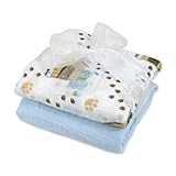 ブルー犬セット2おくるみ毛布/