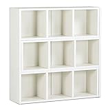 arne オープンラック コーナーラック 本棚 完成品 伸縮ディスプレイラック R+R 90-3 ホワイトウッド