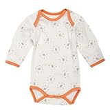 Under the Nile Organic Long Sleeve Bodysuit (0-3 Months, Skye/Coral Print) by Under the Nile [並行輸入品]
