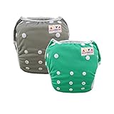 Alva Baby SwimおむつBoys再利用可能な調節可能な1つサイズ0 – 24ヶ月。10 – 40lbsベビーギフト2pcs