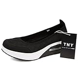 TNY レディース 厚底 美脚 超軽量 姿勢矯正ダイエット アウトドアスリッポン エアクッション付き スリップオン 船型底ナースシューズ 痛くない 疲れにくいスポーツスニーカー ローファー ウォーキン