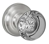 Fusion Hardware P-29-A5-0-BRN Full Set Flat Iron Glass Passage Knob with Ketme Rose Adjustable Backs
