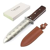 Hori Hori Garden Knife, Ideal Gardening Digging Landscaping Weeding Tool, Stainless Steel Blade with