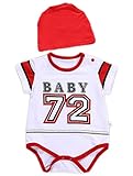 ARABOYO　赤ちゃん　ロンパース　帽子　2点セット　バスケット　スポーツセット　半袖　丸首　番号つき　鮮やか　通気性　スタイル　子供服　キッズ　ベビー服　男の子　がルーズ　運動　外出　ギフト　写真