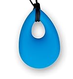 Stimtastic Chewable Silicone Droplet Pendant Necklace Nontoxic BPA and Phthalate Free, Aqua by Stimt