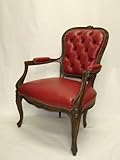 ソファセット　ITALY 　2人掛けｘ１脚　アームチェアｘ2脚　本革　ボタン締め　15世スタイル　猫足　赤特別染色アンティーク仕上げレザー