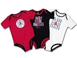 (Jordan)ジョーダン ベビージョーダン　ロンパース3枚セット　 (6/9M (6-9ヶ月頃 70cm-75cm), 赤黒白) [並行輸入品]