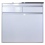 【室内設置サービス付き】家具製造直販TAICHI ステンレス天板 鏡面KC型3分別ダストボックス/ホワイト