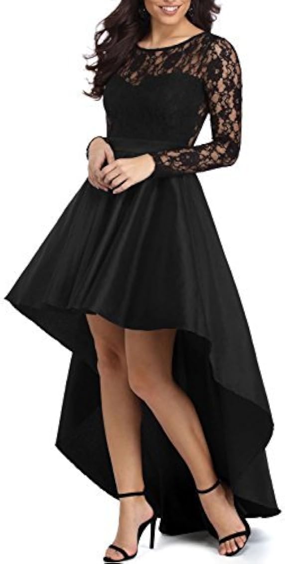 Elapsy Womens Elegant Long Sleeve Lace 