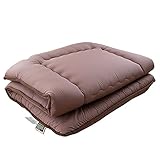 シンサレート ウルトラ 敷き布団 シングル 日本製 防ダニ･抗菌防臭 帝人マイティトップII ECO ダニを通さない高密度生地 無地 ブラウン 100×210cm シングルロング