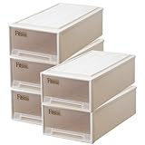 Fits フィッツケース 衣装ケース まとめ買い5個セット 押入れ用 ロング カプチーノ