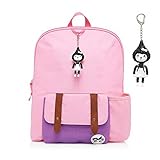 Babymel Kids Backpack Rucksack With Keyring - Pink Colour Block - Suitable From 3 Years Plus by Baby