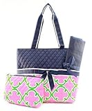 Quilted Geometric 3pc Diaper Bag Set by NGIL [並行輸入品]