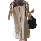 【 アウトレット 】(マーシェル) Marshel おしゃれ マタニティ ワンピース マタニティー服 ワンピ 気になるお腹カバー 楽ちん カーキ L