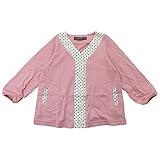 【H28年春物】 nico hrat(ニコフラート) 製品洗い加工済み 綿レーヨン天竺水玉使い長袖カーディガン 110cm/PK NO.B-260601