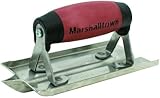 MARSHALLTOWN The Premier Line 180D 6-Inch by 3-Inch Stainless Steel Groover with DuraSoft Handle [並行