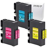 バウストア リコー RICOH GC43 GC43C GC43M GC43Y Mサイズ シアン・マゼンタ・イエロー 6個セット 顔料 互換インクカートリッジSG 3300 / SG 2300
