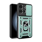 [Taosan] moto g66j 5G／g66y 5G 対応 ケース リング付き TPU+PC 二層構造 耐衝撃 軽量 360度回転 スタンド機能 カメラ保護 傷防止 スマホケース グリーン