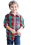 ラゲッドバッツ　RuggedButts 　シャツ　チェック　前あき　ボタン　男の子　USA　RuffleButtsの弟ブランド (ケネディチェック, 2T) [並行輸入品]