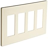 Morris Products 80918 Decorator Wallplate, Screwless, Snap-In, Almond, 4 Gang [並行輸入品]